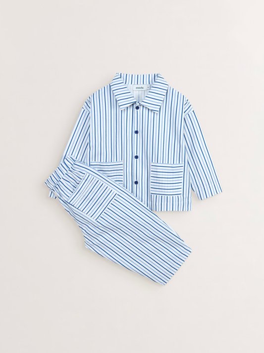 Kai Set in Sea Stripes Print