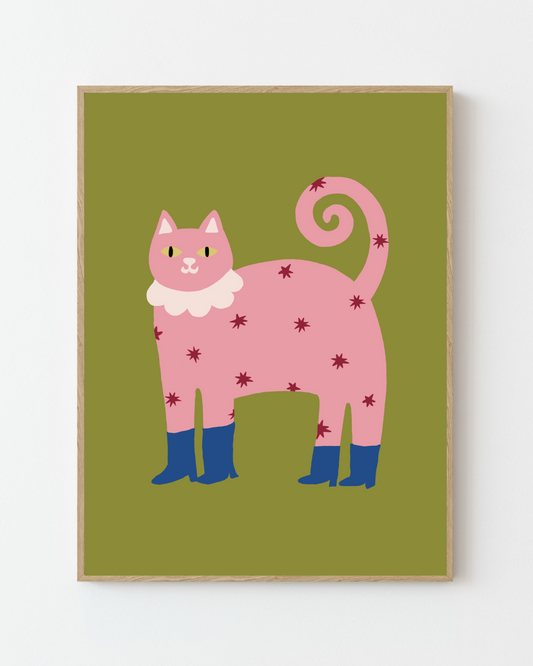 WHIMSICAL CAT PRINT