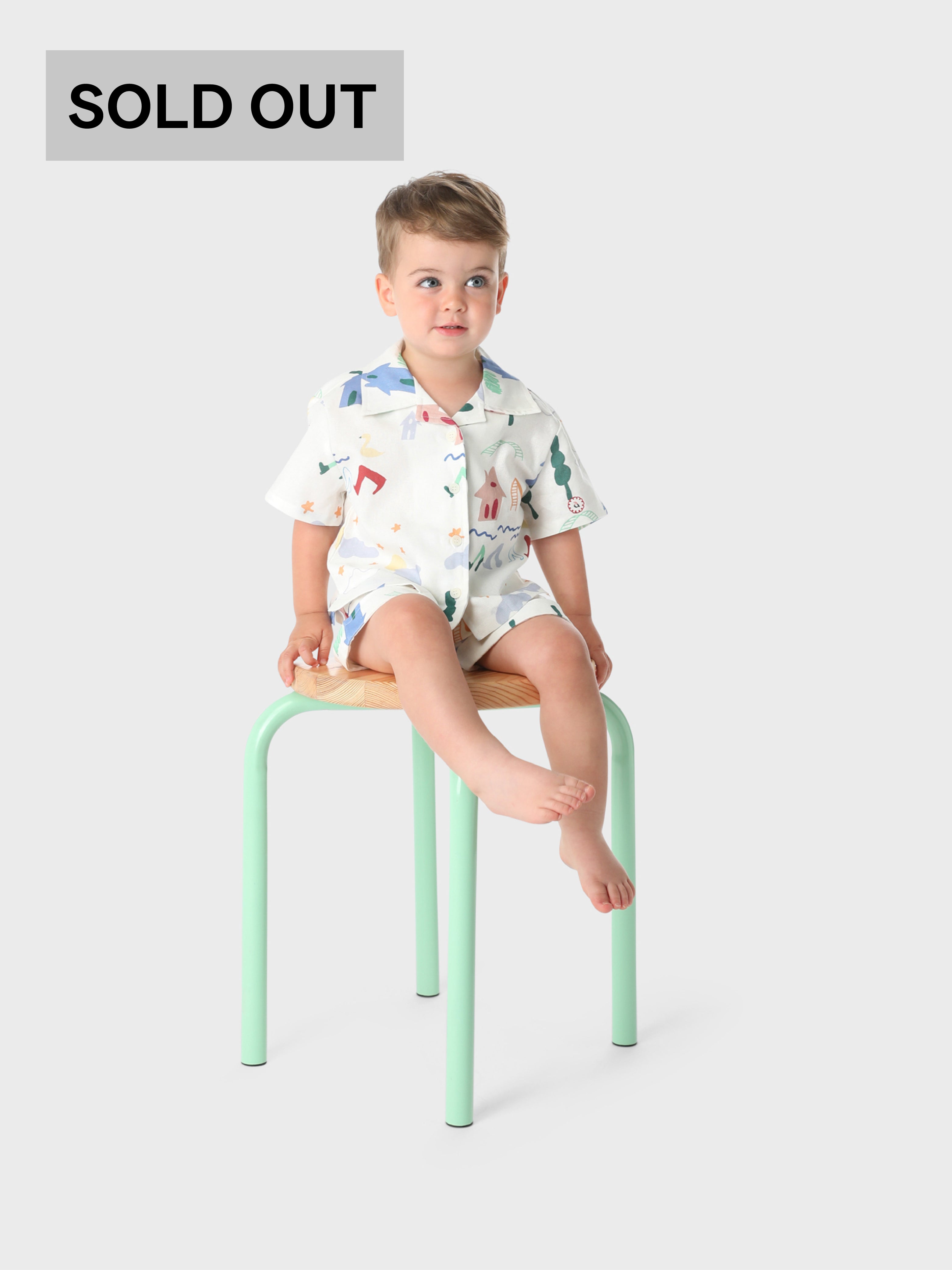 PLAY ALL OVER LINEN BLEND CO-ORD SET