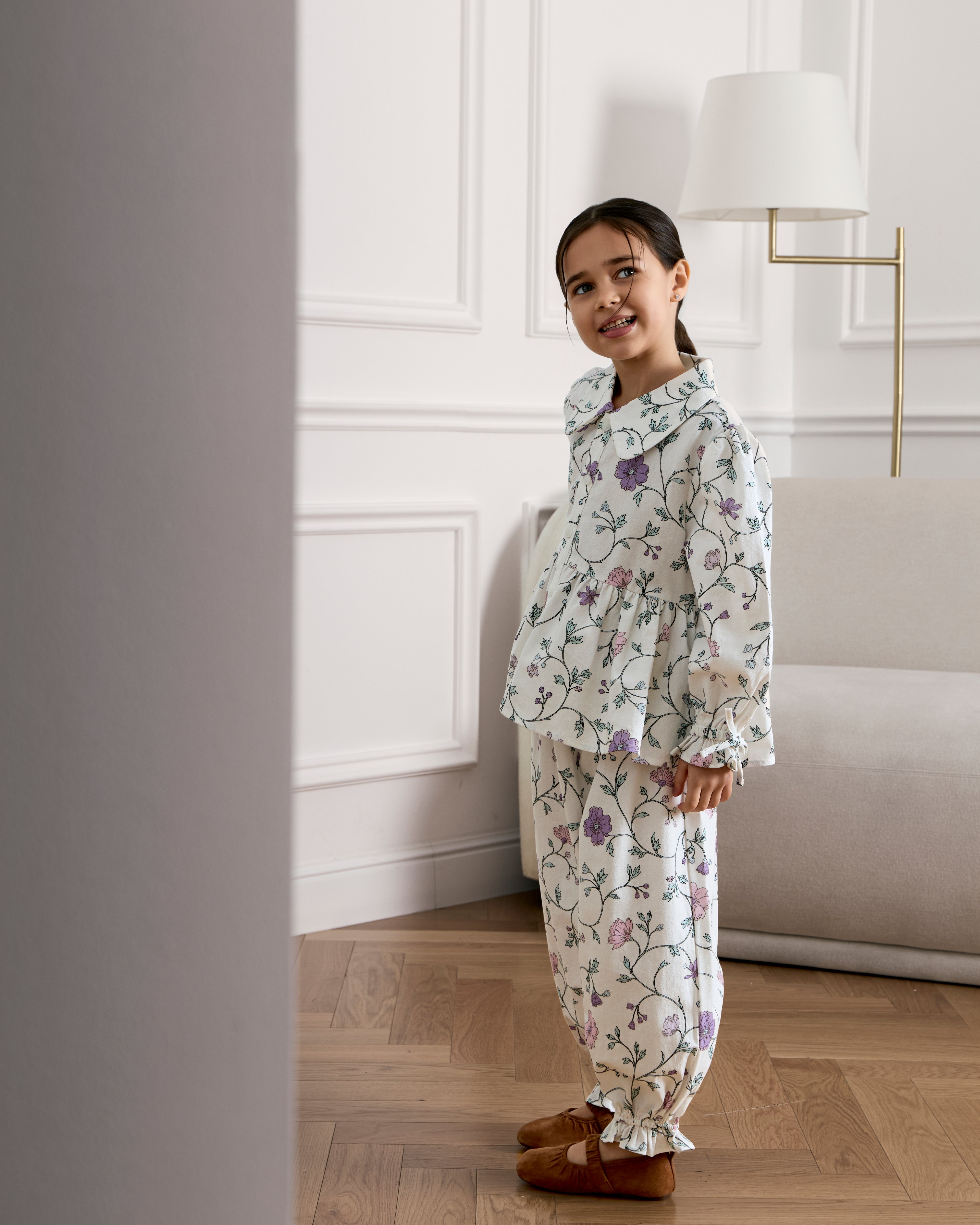 Aya Pants in Bloom Print