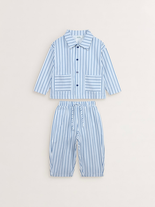 Kai Set in Sea Stripes Print